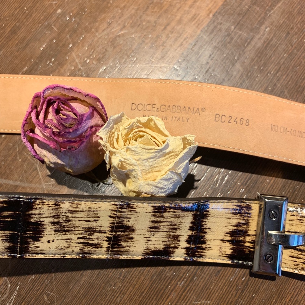 Dolce & Gabbana Patent Leather Snake Belt